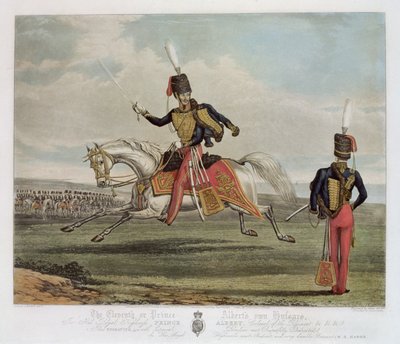 El Undécimo, o los Húsares del Príncipe Alberto, grabado por Charles Hunt de J. Earp