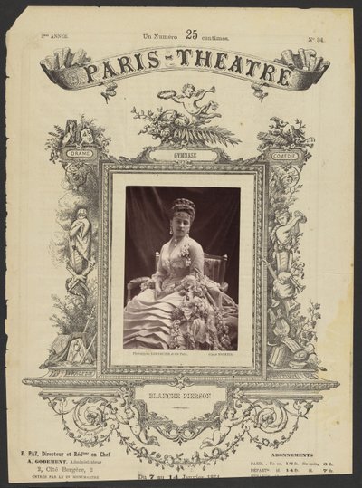 Teatro de París: Blanche Pierson de J. Émile Tourtin