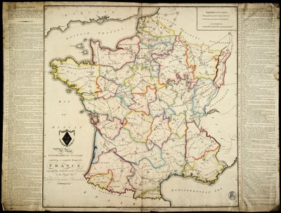 Un nuevo pasatiempo geográfico que muestra un recorrido completo por Francia, respetuosamente dedicado con permiso a la Muy Honorable Lady Georgiana Cavendish. de J. Enouy