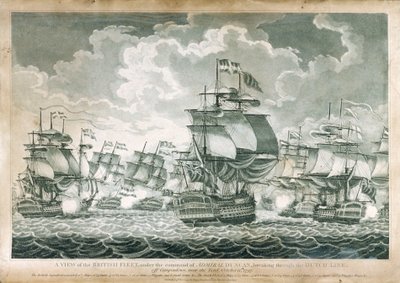 Vista de la flota británica al mando del almirante Duncan de J. Fairburn