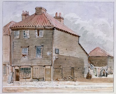 Vista de una Casa Antigua en High Street, Lambeth de J. Findley