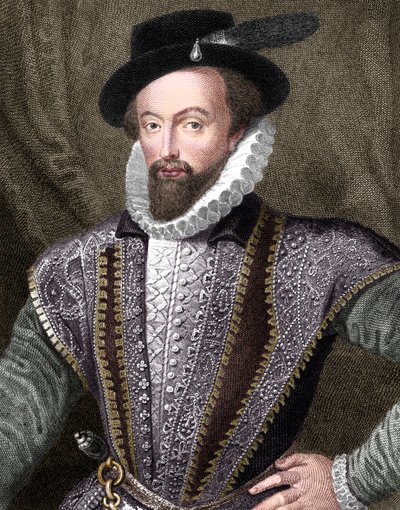 Sir Walter Raleigh, escritor, poeta, cortesano, aventurero y explorador inglés, 1821 de J Fitler