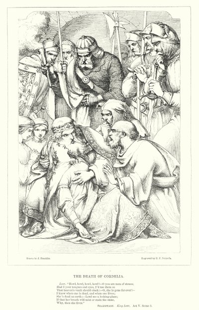 La Muerte de Cordelia (grabado) de J. Franklin