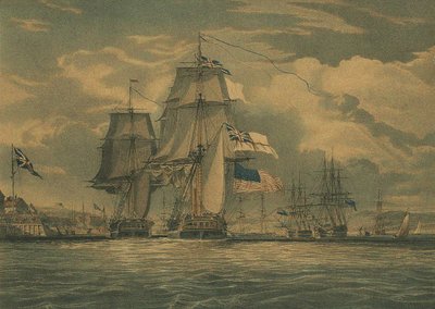 HMS Shannon captura USS Chesapeake, 1 de junio de 1813 de J. G. C. Schetly