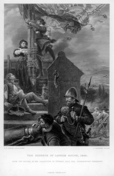 La defensa de Lathom House, 1644 de J. Godfrey