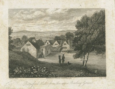 Dovedale - Beresford Hall: grabado en acero, nd [1815] (impresión) de J. Greig