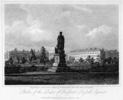 Estatua del Duque de Bedford, Russell Square, Bloomsbury, Londres, 1817 de J. Greig