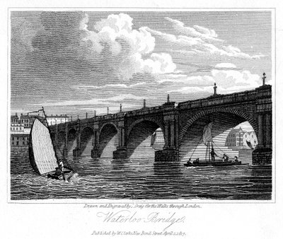 Puente de Waterloo, Londres, 1817 de J. Greig