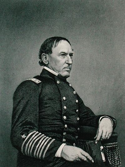 David Glasgow Farragut (1801-70), grabado después de una fotografía de William G. Jackman de J. Gurney and Son