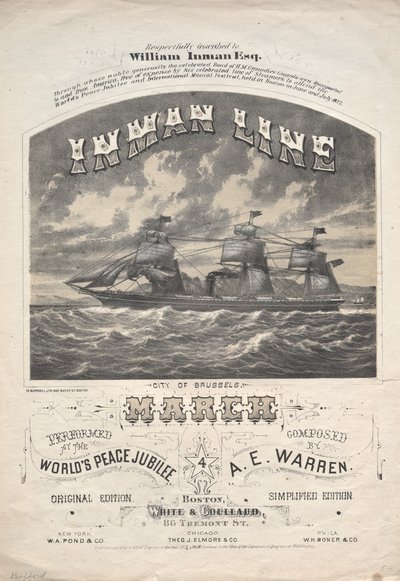 Marcha de la Línea Inman, 1872 de J. H. Bufford