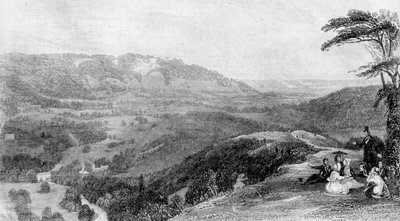 Vista desde Box Hill, mirando hacia Norbury, Surrey, siglo XIX de J. H. Kernot