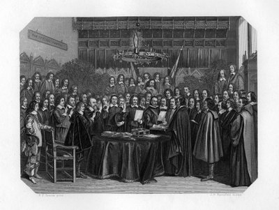 El juramento de ratificación del tratado de Münster, 1648 de J. H. Rennefeld