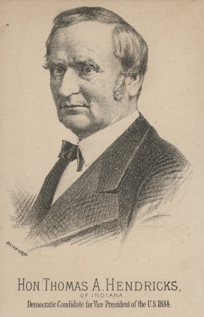 Thomas A. Hendricks de Indiana, candidato demócrata a la Vicepresidencia de los Estados Unidos de J. H. and Co. Bufford