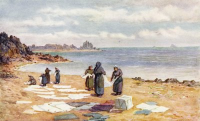 Día de secado en La Houle (litografia en color) de J. Hardwicke Lewis