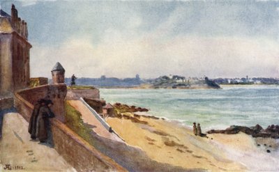 Desde mi ventana, St Malo (litografia en color) de J. Hardwicke Lewis