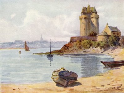 La Tour Solidor, Saint Servan (litografia en color) de J. Hardwicke Lewis