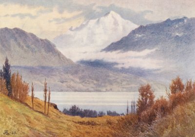 Mont Blanc desde Morges (litografía en color) de J. Hardwicke Lewis