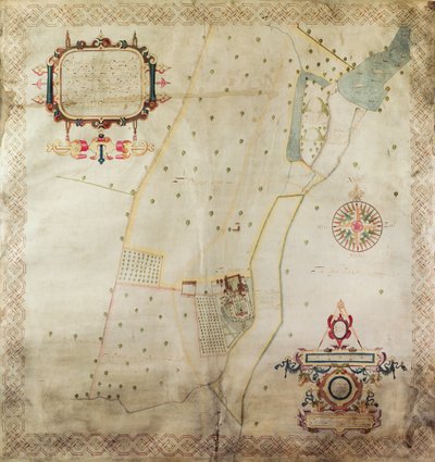 Mapa del Señorío de Shifnal, Shropshire, 1635 de J. Harrison