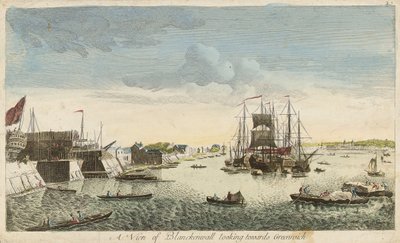 Vista de Blackwall mirando hacia Greenwich de J. Heudelot