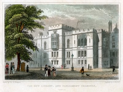 La Nueva Biblioteca y Cámaras del Parlamento, Westminster, Londres de J Hinchcliff