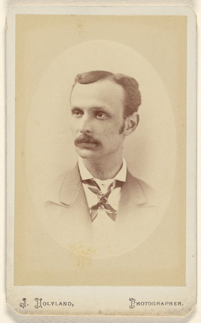 [Hombre sin identificar con bigote, impreso en estilo oval] de J. Holyland