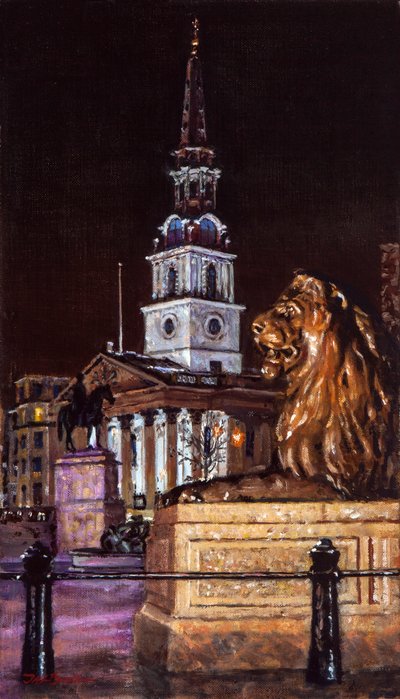 El león de Nelson, 2000 (pintura al óleo) de J Hugh L Beattie