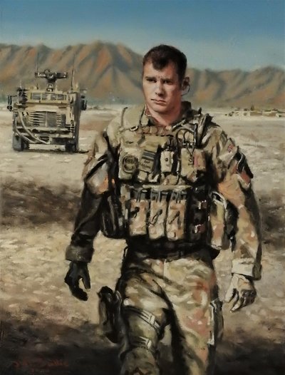 RAF Lt, 2022-23 (óleo sobre lienzo) de J Hugh L Beattie