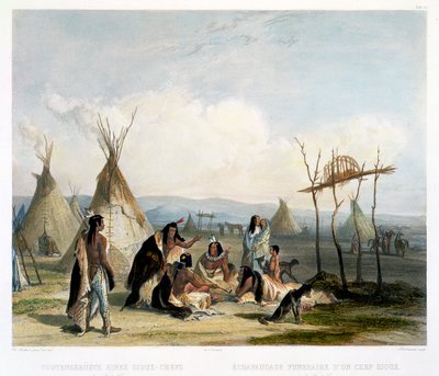 Andamio funerario de un jefe sioux cerca de Fort Pierre de J Hurlimann