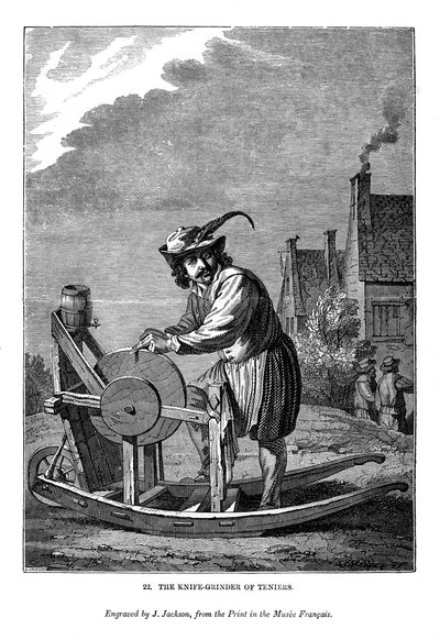 El afilador de cuchillos de Teniers, c1630-1690, 1843 de J. Jackson