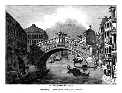 El Rialto en Venecia, 1843 de J. Jackson