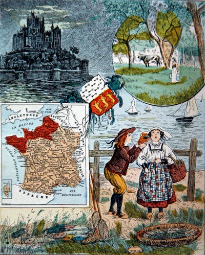 Normandía y Bretaña, ilustración para 