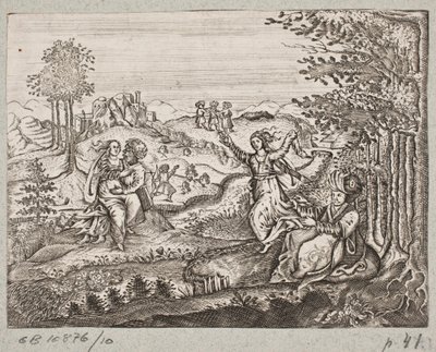 Ilustración para Adam Olearius, “Persianischer Rosenthal von einem Sinnreichen Poeten Schich Saadi [...]”, Schleswig 1660 de J. Muller