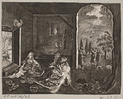 Ilustración de Adam Olearius, “Persianischer Rosenthal von einem Sinnreichen Poeten Schich Saadi [etc.]”, Schleswig 1660 de J. Muller