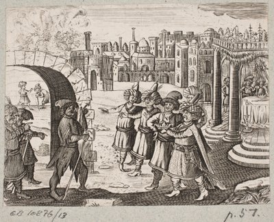 Ilustración de Adam Olearius, “Persianischer Rosenthal von einem Sinnreichen Poeten Schich Saadi [...]”, Schleswig 1660 de J. Muller