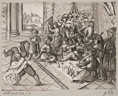 Ilustración de Adam Olearius, "Rosal persa de un poeta ingenioso Schich Saadi", Schleswig 1660 de J. Muller
