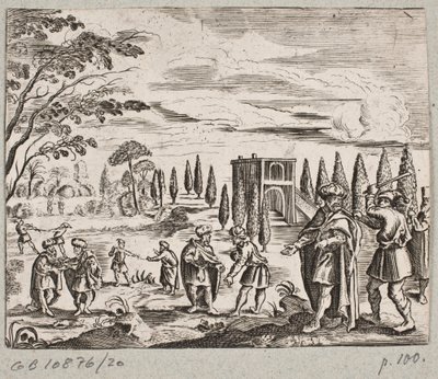 Ilustración de Adam Olearius, “Persianischer Rosenthal von einem Sinnreichen Poeten Schich Saadi [...]”, Schleswig 1660 de J. Muller