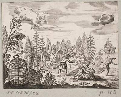 Ilustración de Adam Olearius, "Persianischer Rosenthal von einem Sinnreichen Poeten Schich Saadi [...]", Schleswig 1660 de J. Muller