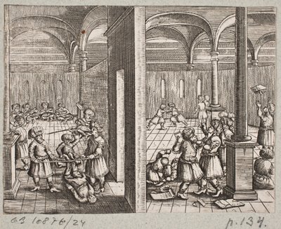 Ilustración para Adam Olearius, "Persianischer Rosenthal von einem Sinnreichen Poeten Schich Saadi [...]", Schleswig 1660 de J. Muller