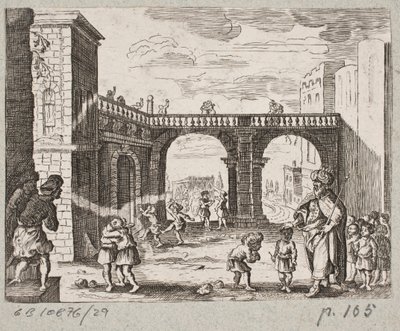Ilustración para Adam Olearius, “Persianischer Rosenthal von einem Sinnreichen Poeten Schich Saadi [...]”, Schleswig 1660 de J. Muller