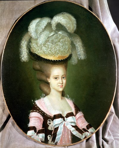 Retrato de una dama con sombrero de J. Mulnier