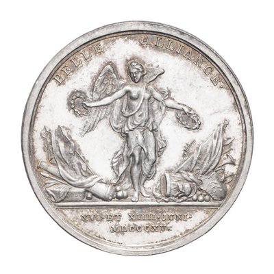 Medalla conmemorativa del Duque de Wellington y el Mariscal de Campo von Blücher 1815, c.1815 de J. N. Lang