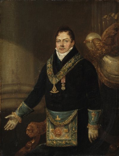 Augustus Frederick, duque de Sussex como Gran Maestro de J. Naish