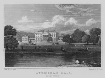 Attingham Hall, Shropshire (grabado) de John Preston Neale