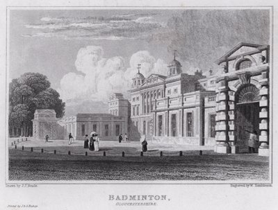 Badminton, Gloucestershire (grabado) de John Preston Neale