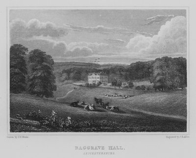 Baggrave Hall, Leicestershire (grabado) de John Preston Neale