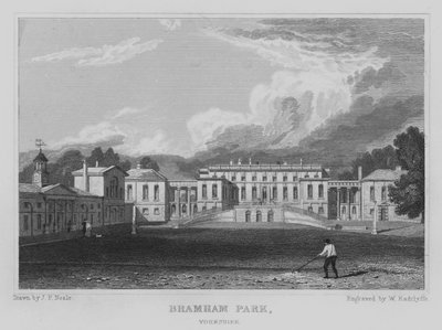 Bramham Park, Yorkshire (grabado) de John Preston Neale
