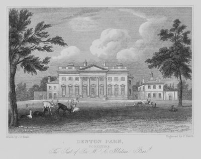 Denton Park, Yorkshire, La Residencia de Sir W C Ibbetson, Baronet de John Preston Neale