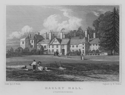 Salón Hagley, Staffordshire de John Preston Neale