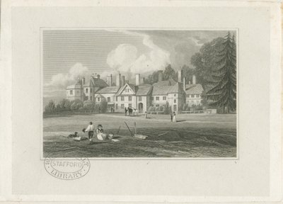 Hagley Hall: grabado, s.f. [1780-1847] de John Preston Neale