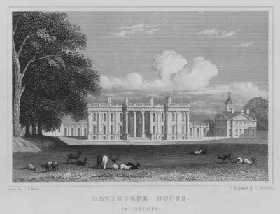 Casa Heythorpe, Oxfordshire (grabado) de John Preston Neale